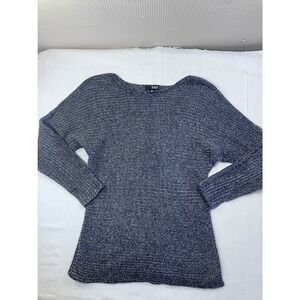 ANA A New Approach Knit Sweater Women's Medium Heathered Gray Long Sleeve